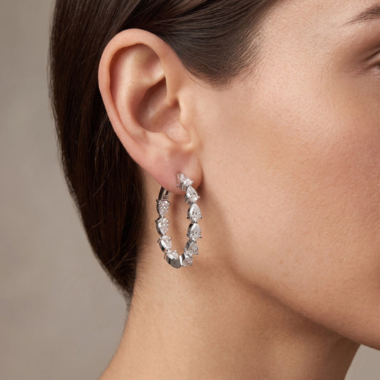 Pear LG Diamond Earrings