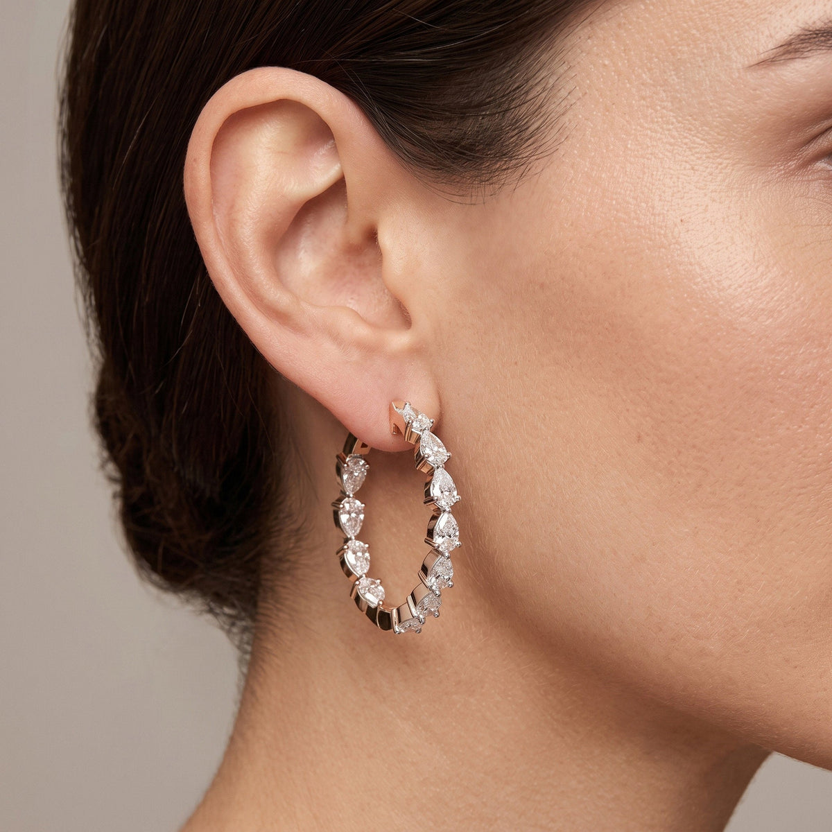 Pear LG Diamond Earrings