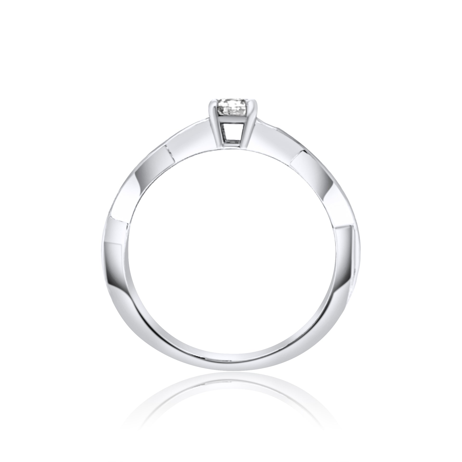 Round Diamond Rope Ring
