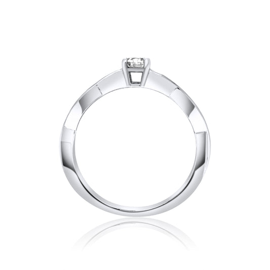 Round Diamond Rope Ring