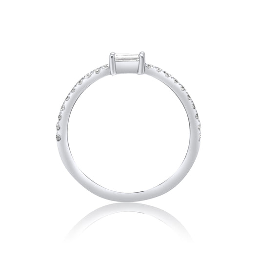 Elongated Baguette Diamond Ring