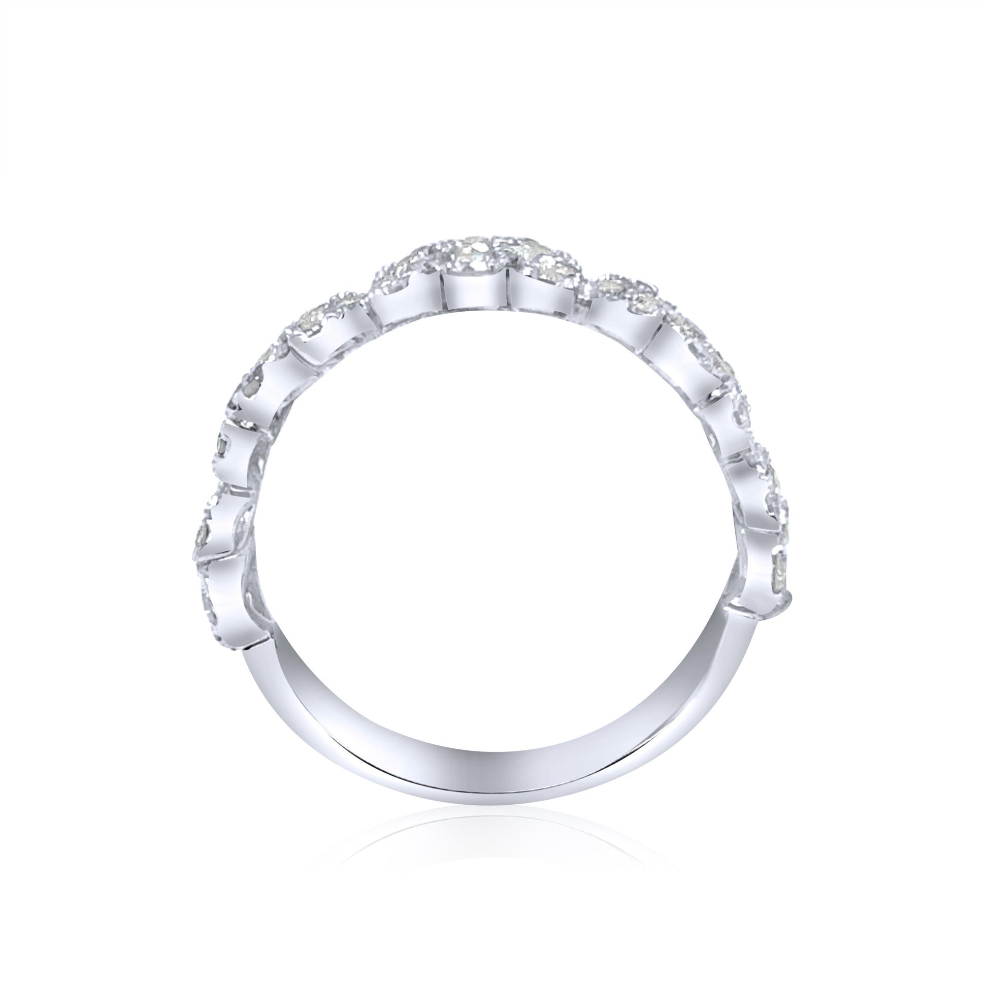 Half Flower Eternity Band
