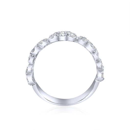 Half Flower Eternity Band