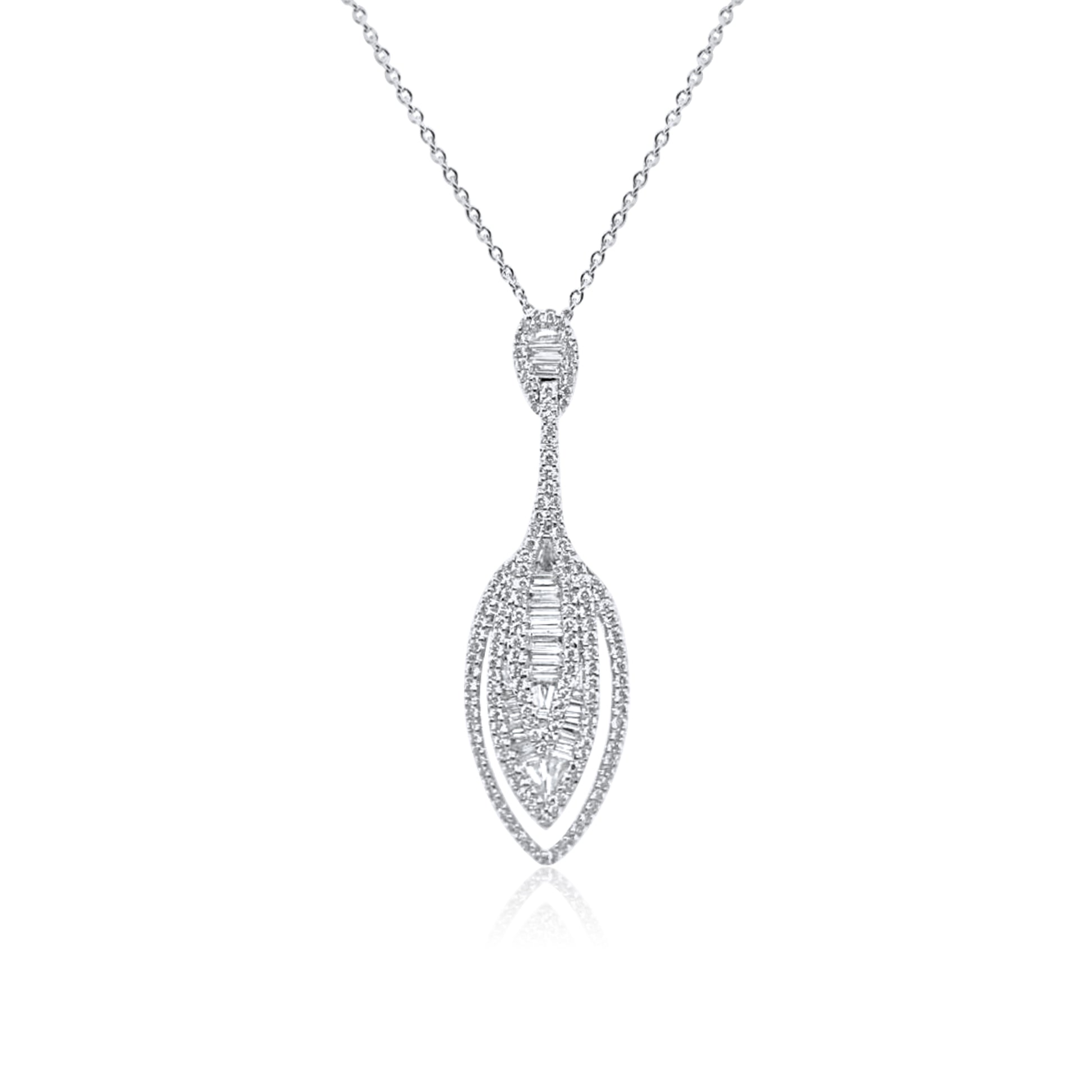 Diamond Feather Necklace