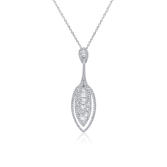 Diamond Feather Necklace