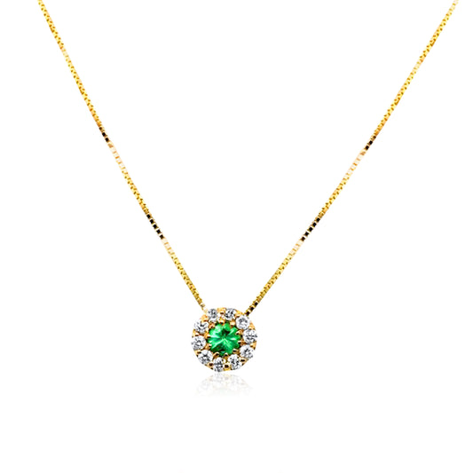 Emerald Diamond Necklace