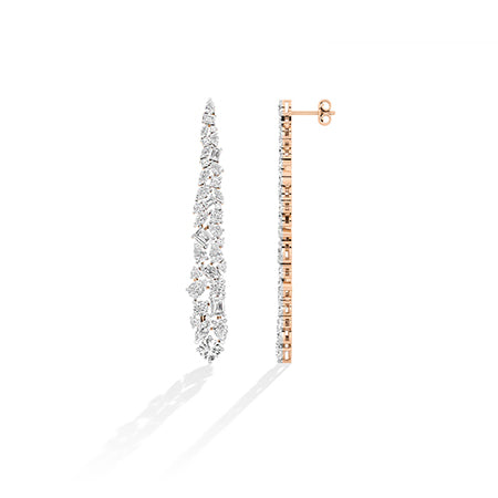 Round LG Diamond Earrings in White Gold - Binson Diamonds Antwerp