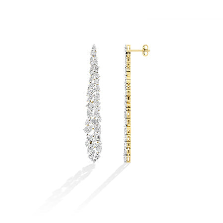 Round LG Diamond Earrings in Rose Gold - Binson Diamonds Antwerp