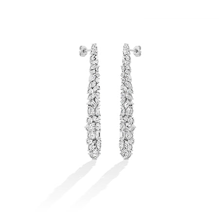 Round LG Diamond Earrings in Rose Gold - Binson Diamonds Antwerp
