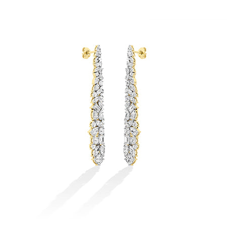Round LG Diamond Earrings in Rose Gold - Binson Diamonds Antwerp