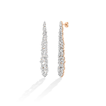 Round LG Diamond Earrings in Yellow Gold - Binson Diamonds Antwerp