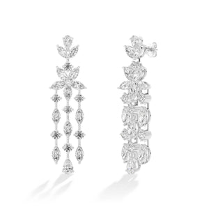 18K Lab-Grown Diamond Earrings – ER68704 - White Gold