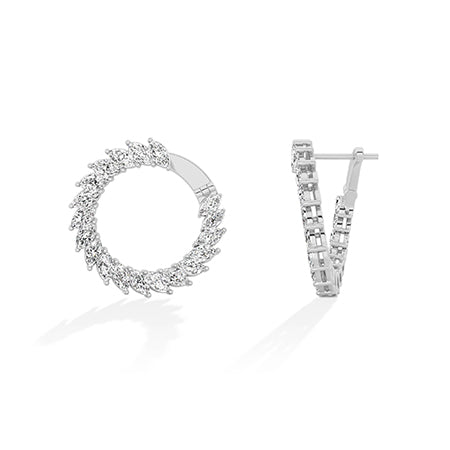 Marquise LG Diamond Earrings in Yellow Gold - Binson Diamonds Antwerp