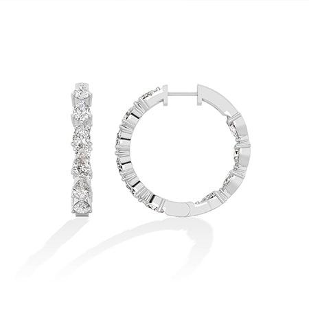 Pear LG Diamond Earrings in White Gold - Binson Diamonds Antwerp