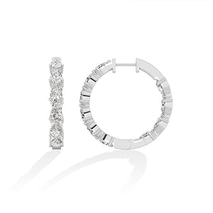 Pear LG Diamond Earrings in White Gold - Binson Diamonds Antwerp