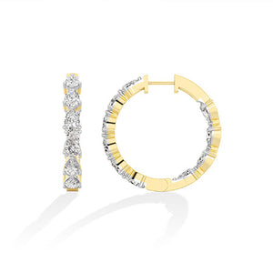 Pear LG Diamond Earrings in Rose Gold - Binson Diamonds Antwerp