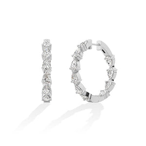 Pear LG Diamond Earrings in Yellow Gold - Binson Diamonds Antwerp