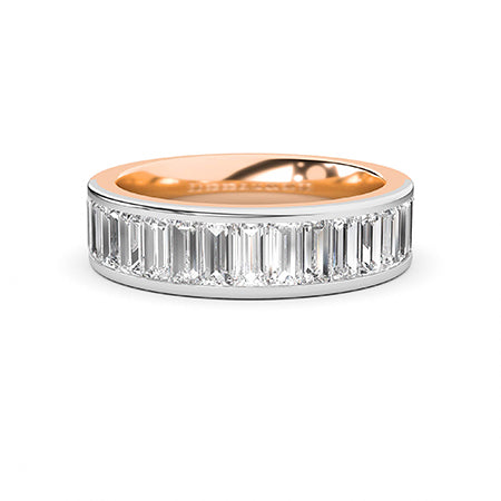Baguette LG Diamond Ring in White Gold - Binson Diamonds Antwerp