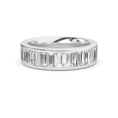 Baguette LG Diamond Ring in White Gold - Binson Diamonds Antwerp