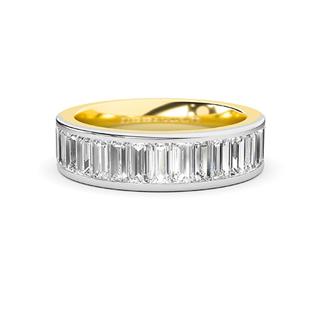 Baguette LG Diamond Ring in White Gold - Binson Diamonds Antwerp
