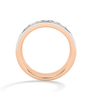 Baguette Lab-Grown Diamond Ring in 18K rose gold, front view