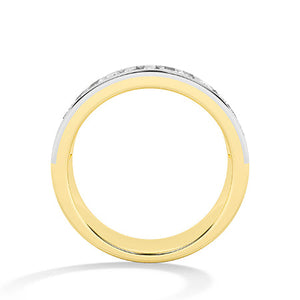 Baguette Lab-Grown Diamond Ring in 18K yellow gold, front view