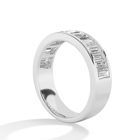 Baguette LG Diamond Ring in White Gold - Binson Diamonds Antwerp