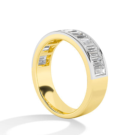 Baguette LG Diamond Ring in White Gold - Binson Diamonds Antwerp