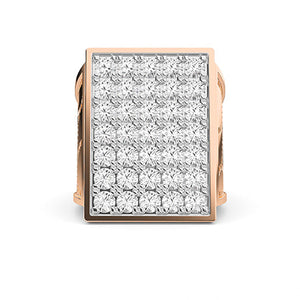 Round Lab-Grown Diamond Ring in 18K rose gold, overhead view | Binson Diamonds
