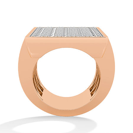 Round LG Diamond Ring in Rose Gold - Binson Diamonds Antwerp
