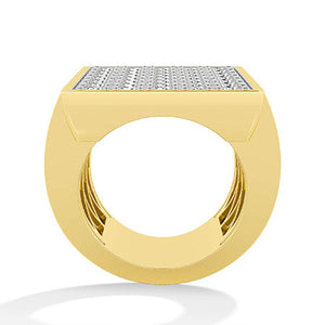 Round Lab-Grown Diamond Ring in 18K yellow gold, front view