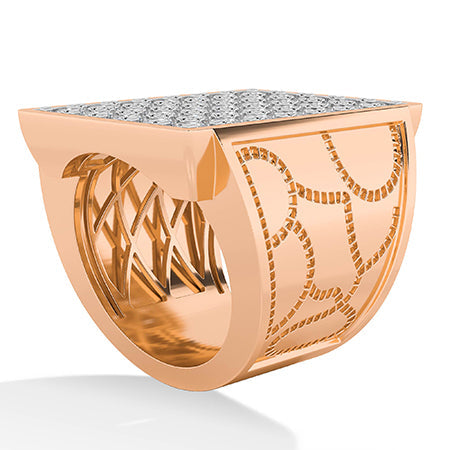 Round LG Diamond Ring in Rose Gold - Binson Diamonds Antwerp