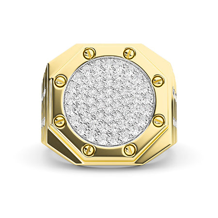 Baguette LG Diamond Ring in Yellow Gold - Binson Diamonds Antwerp