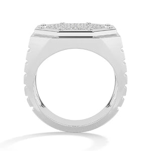 Baguette Lab-Grown Diamond Ring in 18K white gold, front view