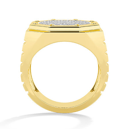 Baguette LG Diamond Ring in Yellow Gold - Binson Diamonds Antwerp