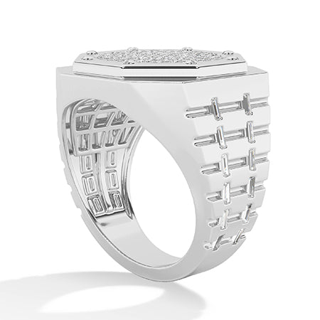 Baguette LG Diamond Ring in Yellow Gold - Binson Diamonds Antwerp