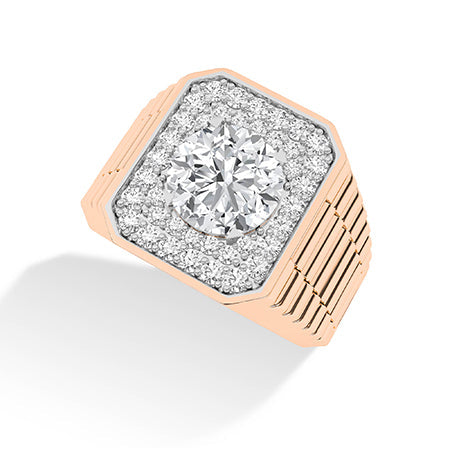 Round LG Diamond Ring in White Gold - Binson Diamonds Antwerp