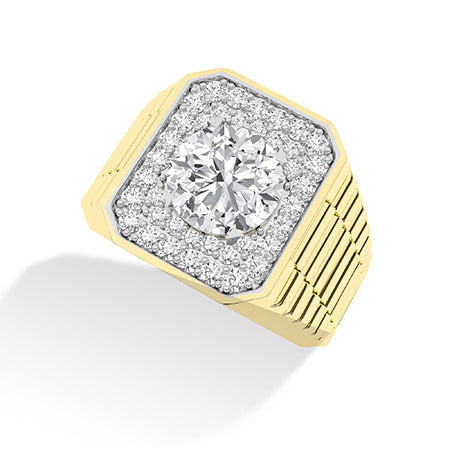 Round LG Diamond Ring in White Gold - Binson Diamonds Antwerp