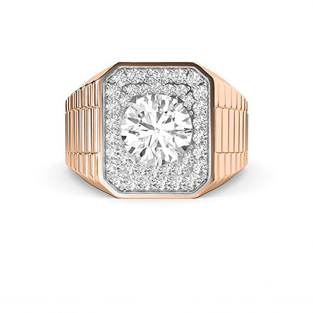 Round LG Diamond Ring in White Gold - Binson Diamonds Antwerp