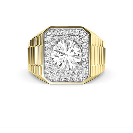 Round LG Diamond Ring in White Gold - Binson Diamonds Antwerp