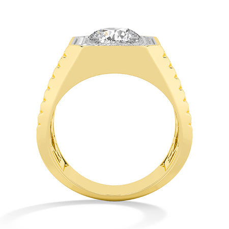 Round LG Diamond Ring in White Gold - Binson Diamonds Antwerp