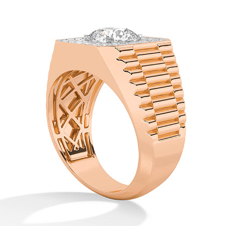 Round LG Diamond Ring in White Gold - Binson Diamonds Antwerp