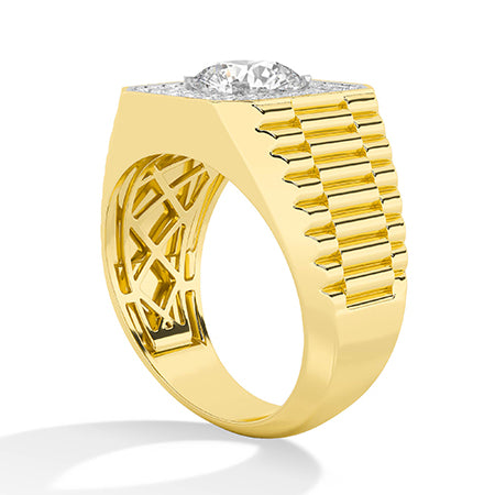 Round LG Diamond Ring in White Gold - Binson Diamonds Antwerp