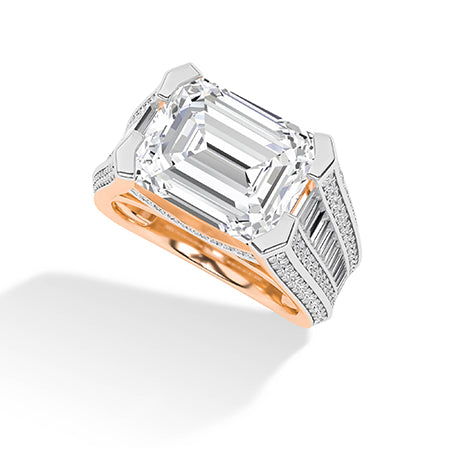 Round LG Diamond Ring in White Gold - Binson Diamonds Antwerp