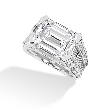 Round LG Diamond Ring in White Gold - Binson Diamonds Antwerp