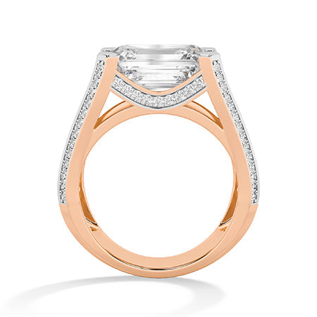 Round LG Diamond Ring in Yellow Gold - Binson Diamonds Antwerp