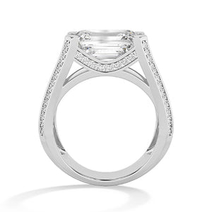 Round LG Diamond Ring in White Gold - Binson Diamonds Antwerp