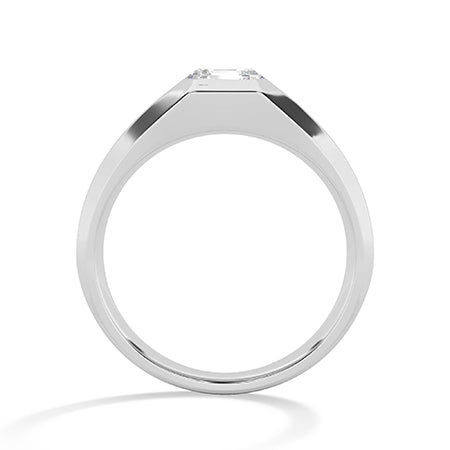 Asscher LG Diamond Ring in Yellow Gold - Binson Diamonds Antwerp