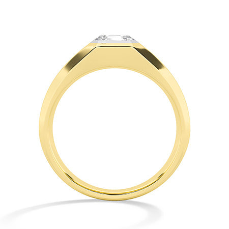 Asscher LG Diamond Ring in Rose Gold - Binson Diamonds Antwerp
