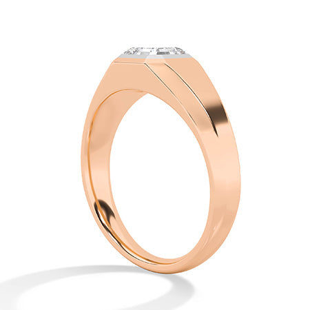 Asscher LG Diamond Ring in Rose Gold - Binson Diamonds Antwerp